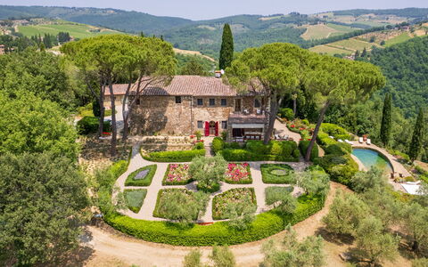 Villa Le Corti: Busk, Have, Bunddække, Landscaping, Estate, Botanisk Have, Stuehus, Plantation, Hacienda