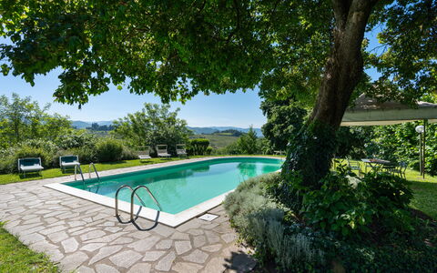 La Forra: Vand, Plante, Svømmepøl, Himmel, Azure, Træ, Skygge, Udendørs Møbler, Hus, Fritid