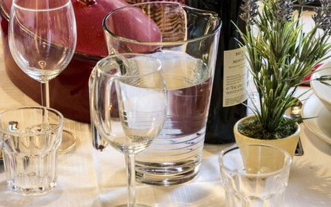 Villa Eleonora: Brunch, Måltid, Bord, Mad, Glasservice, Vinglas, Restaurant, Morgenmad, Champagne Glasservice, Værelse