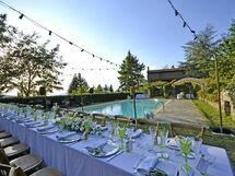 Panoramic view and swimming pool