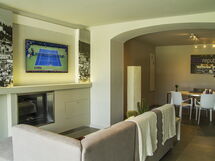 Living room and dining room