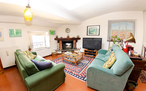 Sinidio: Stue, Møbel, Værelse, Ejendom, Indretning, Grøn, Couch, Bygning, Ejendom, Bord