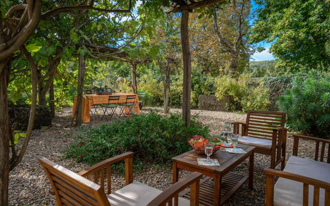 Casa Di Giulio: Møbel, Busk, Udendørs Møbler, Have, Plantesamfund, Skygge, Udendørs Bord, Forår, Bunddække