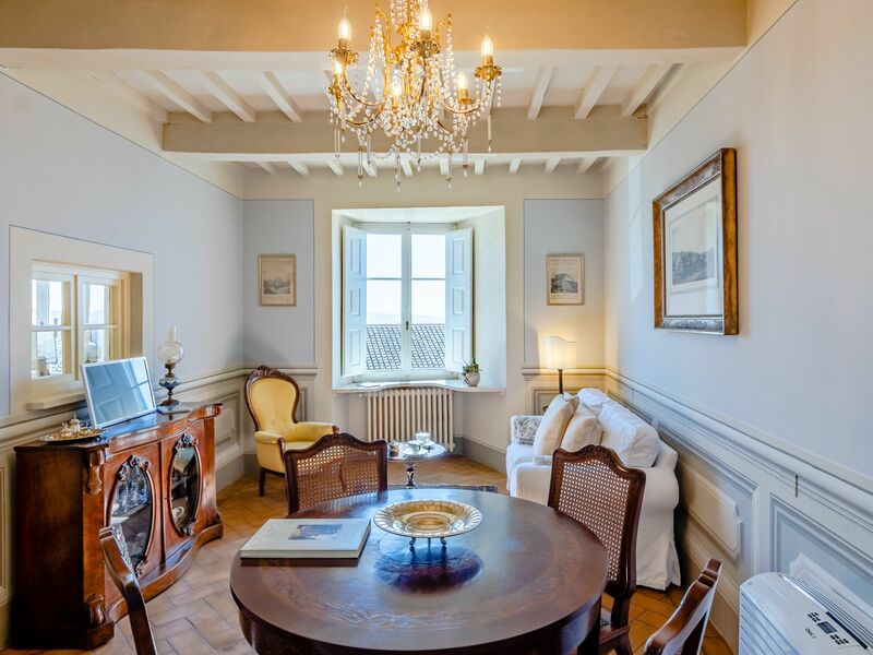 Living room and dining room