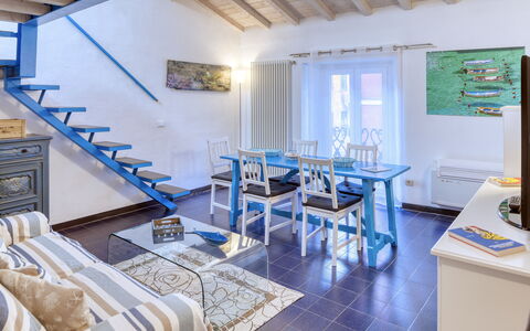 Appartamento Ivana - Levanto: Værelse, Indretning, Etage, Gulvbelægning, Bord, Væg, Loft, Hjem, Indretning, Ejendom