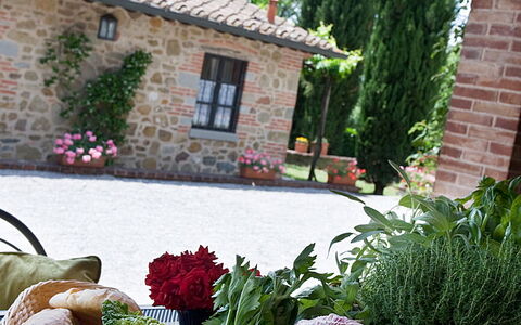 Agriturismo L'incrociata: Plante, Himmel, Daytime, Ejendom, Blomst, Vindue, Mad, Bordservice, Sky, Bord