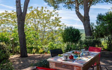 Villa Luana: Sky, Plante, Bord, Himmel, Møbel, Plantesamfund, Træ, Udendørs Møbler, Bordservice, Naturlige Landskab