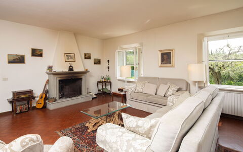 Villa Lastra: Couch, Møbel, Billedramme, Plante, Vindue, Bord, Stue, Stueplante, Indretning, Etage