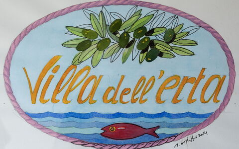 Villa Dell'erta - Levanto, Montale: Rektangel, Font, Tallerkner, Plante, Illustration, Træ, Logo