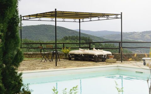 Villa San Leo: Himmel, Plante, Ejendom, Vand, Møbel, Skygge, Udendørs Møbler, Svømmepøl, Land Lot, Bjerg