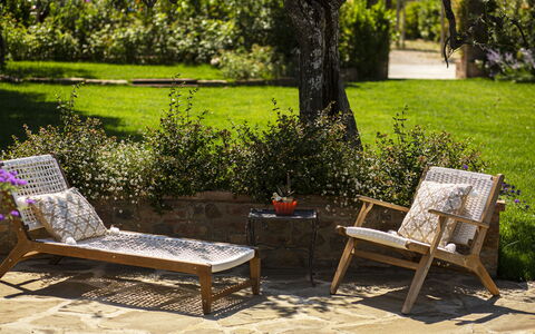 Casa Vacanze Paradiso: Møbel, Plante, Udendørs Bench, Grøn, Botanik, Natur, Blad, Træ, Udendørs Møbler, Træ
