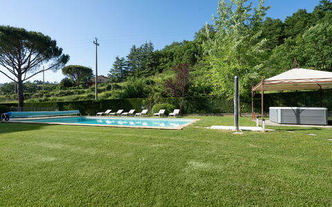 Il Mulino Di Vogognano - Subbiano, Private Pool, J: Himmel, Plante, Træ, Vand, Skygge, Svømmepøl, Land Lot, Græs, Fritid, Telt
