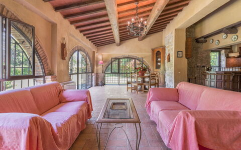 Mulino Al Suono - Badia Agnano, Toscana: Møbel, Couch, Billedramme, Bord, Bygning, Indretning, Komfort, Stue, Træ, Etage