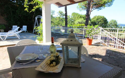 Pupa House: Bord, Bordservice, Plante, Møbel, Himmel, Bygning, Træ, Stol, Indretning, Udendørs Møbler