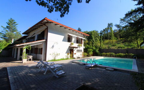 Pupa House: Plante, Himmel, Vindue, Bygning, Træ, Skygge, Svømmepøl, Græs, Sommerhus, Udendørs Møbler