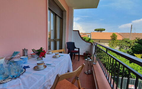 La Butterfly: Møbel, Ejendom, Bord, Plante, Himmel, Bygning, Stol, Blomsterkrukke, Bordservice, Sky