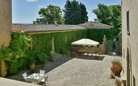 Torre Di Montelopio: Plante, Himmel, Ejendom, Bygning, Træ, Sky, Skygge, Blomsterkrukke, Land Lot, Stueplante