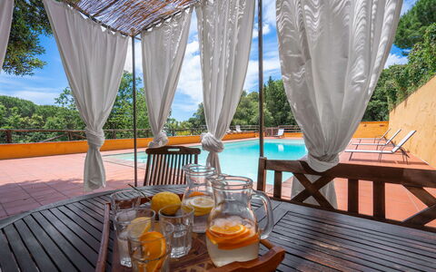 Tenuta De Paoli - Chianni, Pool, Wifi, Privacy, To: Bord, Bordservice, Møbel, Ejendom, Himmel, Stol, Skygge, Udendørs Møbler, Træ, Indretning