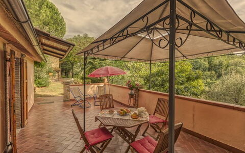 Leccino: Møbel, Bord, Plante, Skygge, Bygning, Udendørs Bord, Udendørs Møbler, Stol, Træ, Træ