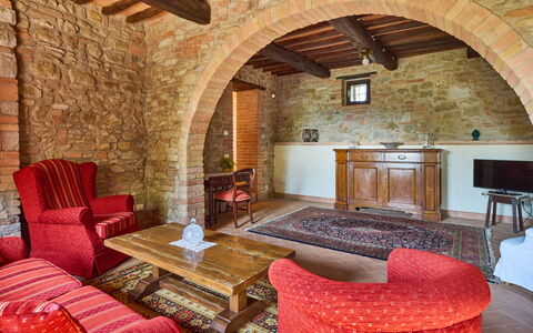 Villa Conte Jacopo: Møbel, Ejendom, Bord, Bygning, Træ, Stol, Belysning, Indretning, Stue, Etage