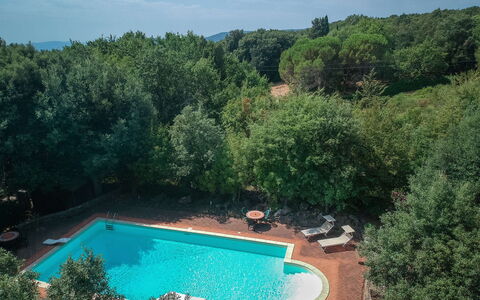 Santa Colomba House, Siena, Nature And Pool: Vand, Sky, Himmel, Svømmepøl, Naturlige Landskab, Træ, Krop Af Vand, Landskab, Plante, Græs