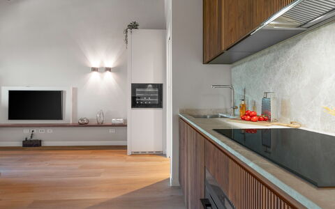 Correggiolo Spereto Apartment With Pool, Montaione: Cabinetry, Ejendom, Countertop, Møbel, Bygning, Tap, Håndvask, Træ, Indretning, Køkken