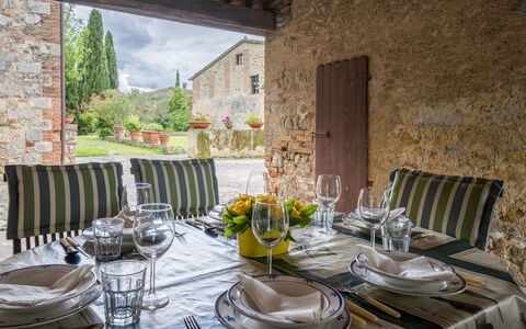 La Palazzina, Ville Di Corsano, Home And Pool: Møbel, Væg, Bord, Køkken & Spisebord, Bordservice, Stol, Hjem, Spisestue, Serveware, Restaurant