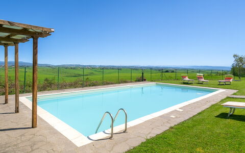 La Palazzina, Ville Di Corsano, Home And Pool: Blå, Svømmepøl, Udendørs Møbler, Udvej, Skygge, Eco Hotel, Hacienda, Villa, Stuehus, Fritidscenter