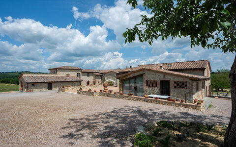 La Piazzetta, Borgo Campassini, Monteriggioni: Tag, Sommerhus, Estate, Landsby, Stuehus, Cobblestone, Indkørsel, Villa, Hacienda, Gårdsplads