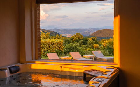 Villa Sibilla: Udvej, Eco Hotel, Svømmepøl, Aften, Estate, Nat, Skumring, Villa, Hotel