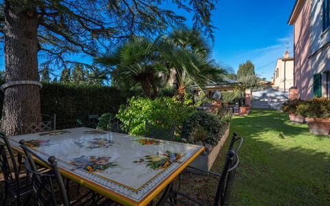 Ely Apartment In Villa, Wifi, Terricciola, Pisa: Busk, Have, Landscaping, Skygge, Gård, Hacienda, Blomsterkrukke, Stueplante, Backyard
