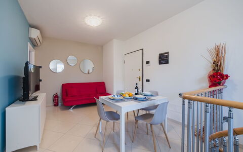 Casa Lido Mare: Indretning, Gulvbelægning, Etage, Lejlighed, Hjem, Værelse, Loft, Stue, Stol