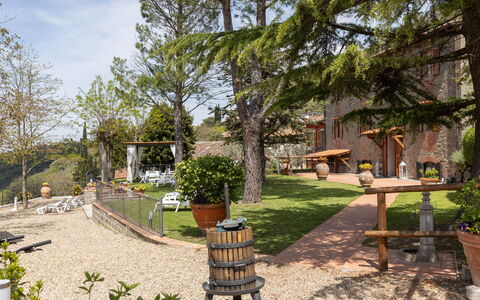 Agriturismo Casa Da Pietro: Blomsterkrukke, Have, Gård, Stueplante, Landscaping, Stol, Backyard, Gårdsplads, Hacienda