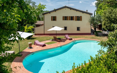 Casa La Cedrina, Pool, Lornano: Svømmepøl, Menneskelig Bosættelse, Estate, Hacienda, Stuehus, Gård, Backyard, Skygge, Udvej, Eco Hotel