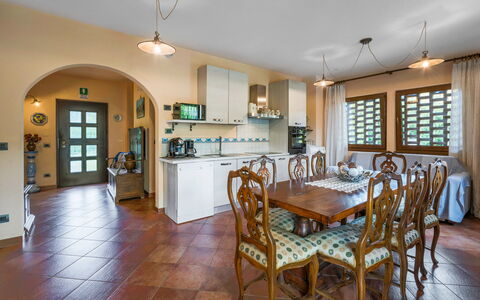 Casale La Canigiana, House, Pool, San Miniato: Indretning, Møbel, Gulvbelægning, Loft, Træ, Etage, Værelse, Belysning, Køkken, Køkken & Spisebord