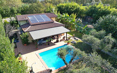 La Sevillana: Svømmepøl, Udvej, Fritid, Eco Hotel, Skygge, Estate, Hacienda, Villa, Ferie, Udendørs Møbler