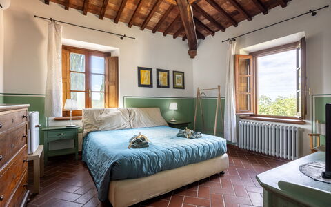 Maria Gabriella Holiday Home In Monticchiello: Væg, Møbel, Indretning, Soveværelse, Loft, Gulvbelægning, Hjem, Værelse, Seng, Etage