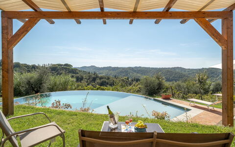 Villa Costa al Bagno: Bakke, Udendørs Møbler, Skygge, Bjergkæde, Eco Hotel, Have, Dal, Kam, Landscaping, Svømmepøl