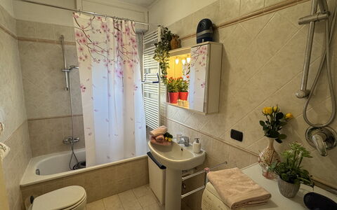 Al Civico 80: Sanitærarmatur, Badeværelse, Indretning, Gulvbelægning, Etage, Badeværelsesvask, Håndvask, Tap, Vvs, Belysning