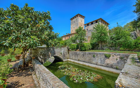 Medieval Castle Living: Vineyards, Swimming Pool &: Have, Estate, Landscaping, Water Feature, Botanisk Have, Dam