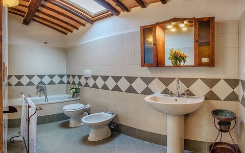 Medieval Castle Living: Vineyards, Swimming Pool &: Gulvbelægning, Indretning, Etage, Loft, Sanitærarmatur, Flise, Vvs, Tap, Værelse, Badeværelse