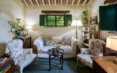Il Gallinaio, Vivo D'Orcia: Møbel, Indretning, Couch, Stue, Belysning, Værelse, Billedramme, Throw Pillow, Hjem, Bord
