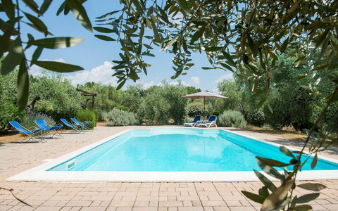 Villa El Olivar: Blå, Svømmepøl, Estate, Udvej, Hacienda, Landscaping, Udendørs Møbler, Villa, Eco Hotel, Backyard