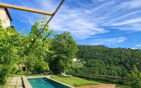 Villa Il Casalino, Florentine Hills with Pool: Hill Station, Eco Hotel, Svømmepøl, Stuehus, Plantation, Backyard