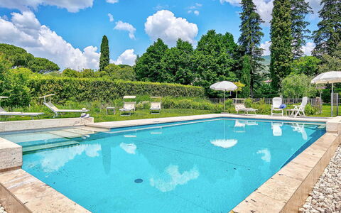 Villa Church: Blå, Svømmepøl, Udvej, Have, Udendørs Møbler, Fritid, Eco Hotel, Landscaping, Skygge, Water Feature