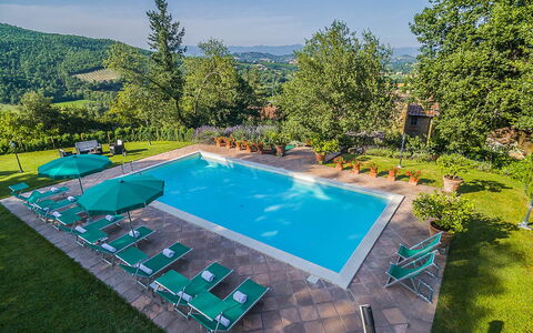 Villa Panorama: Svømmepøl, Udvej, Eco Hotel, Udendørs Møbler, Fritid, Have, Landscaping, Ferieby, Liggestol, Hacienda