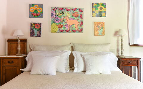 Borgo di San Biagio: Indretning, Møbel, Væg, Soveværelse, Seng, Sengetøj, Gul, Pude, Sengetøj, Sengetøj