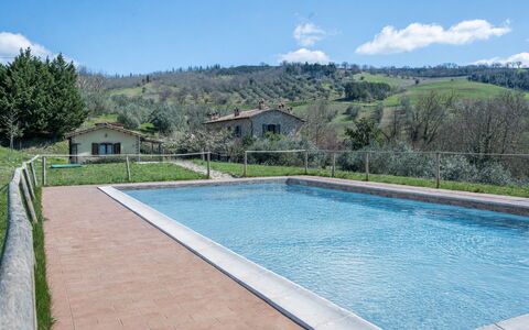 Il Giuncheto, Pool, Amazing View, Umbrian Countrys: Svømmepøl, Estate, Hacienda, Water Feature, Eco Hotel, Villa, Udvej, Stuehus, Backyard, Hegn