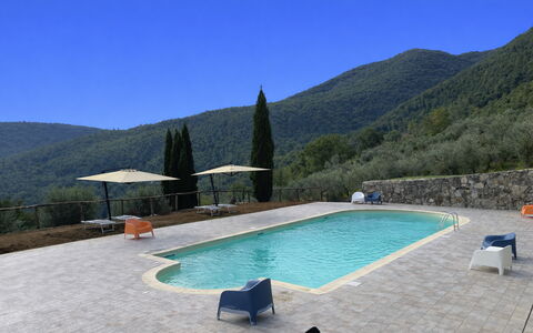 Borgo Antico, Pool, Barberino del Mugello: Bjergrige Landskabsformer, Svømmepøl, Bjerg, Bakke, Bjergkæde, Hill Station, Udvej, Udendørs Møbler, Eco Hotel, Kam