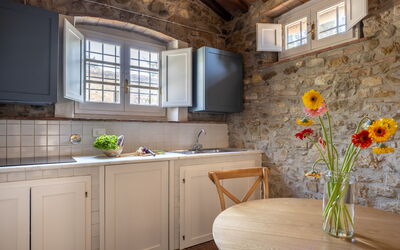 Maison Badia a Passignano: Møbel, Indretning, Køkken, Gulvbelægning, Countertop, Håndvask, Cabinetry, Køkken Apparat, Hjem, Tap